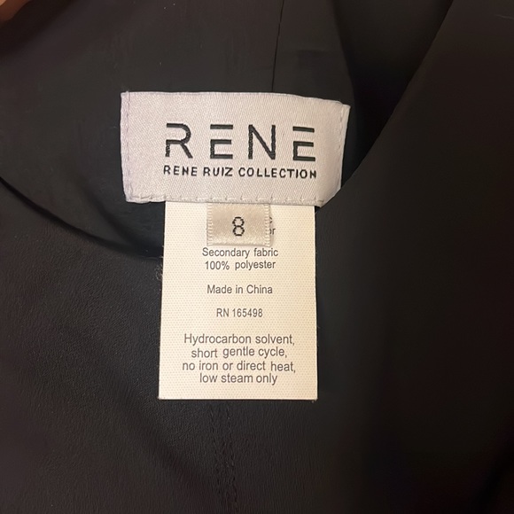 Rene by Rene Ruiz Color Block Satin cocktail mini dress size 8 - Picture 7 of 10